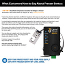 WiFi Freezer & Fridge Alarm – Wireless thermometer with sensor, audible siren, and app alerts for Android & iOS.