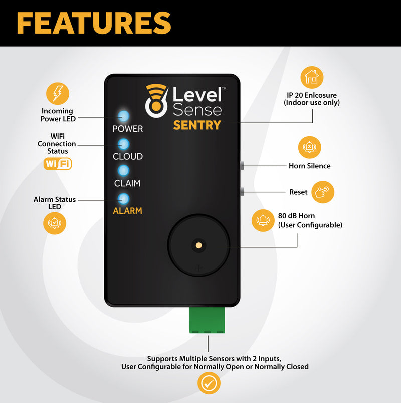 Level Sense Sentry Leak Sensor - Level Sense (by Sump Alarm Inc.)
