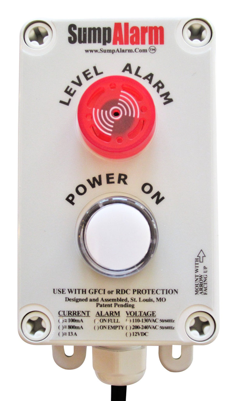 Sump Alarm "2L" High Water Alarm with Power Indicator - Level Sense (by Sump Alarm Inc.)