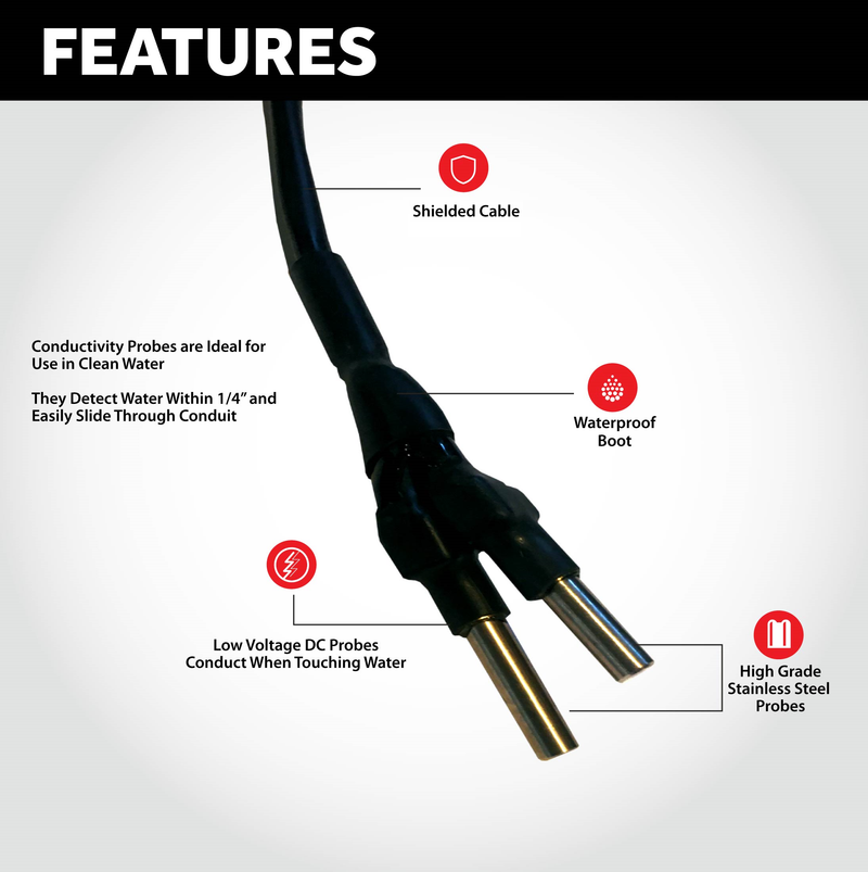 Conductivity Probe Sensor - Level Sense (by Sump Alarm Inc.)