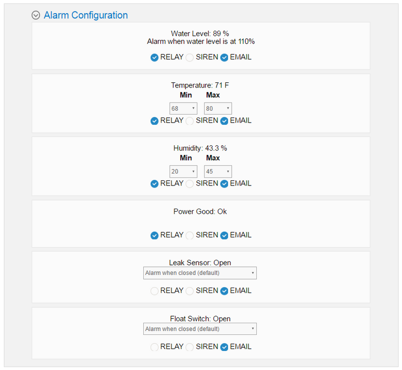 Level Sense Facilities - Wi-Fi Enabled Temperature, Humidity, Leak Monitor with Back-Up Battery - Level Sense (by Sump Alarm Inc.)