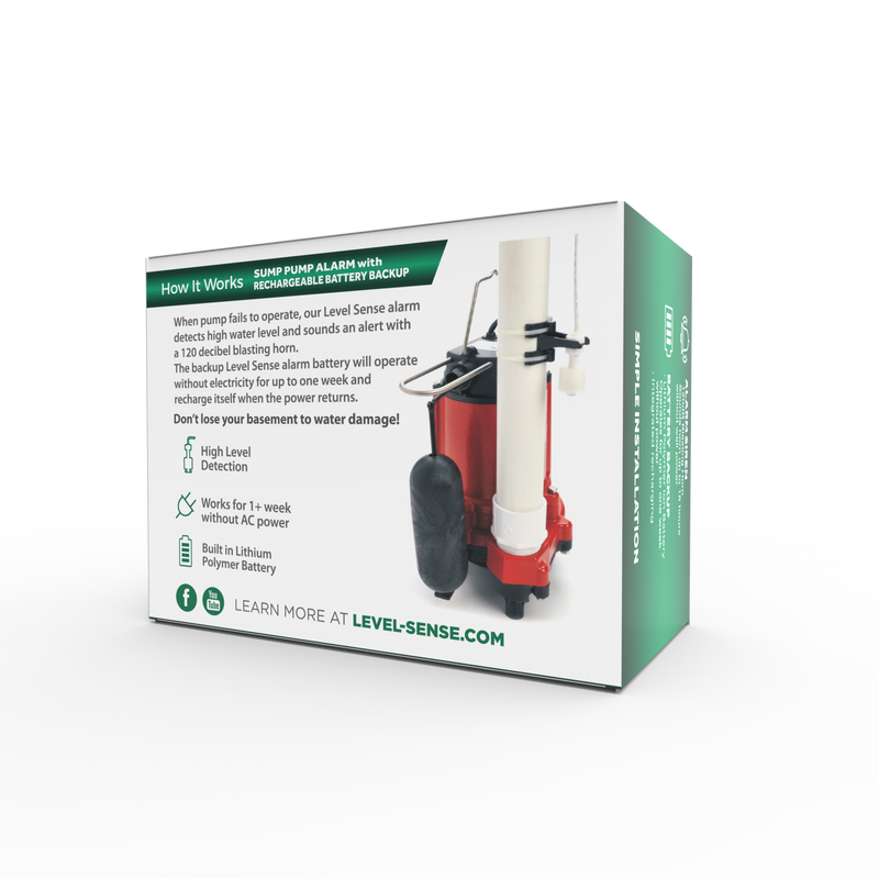 Level Sense Sump Pump Failure Alarm with Rechargeable Battery Back-Up - Level Sense (by Sump Alarm Inc.)